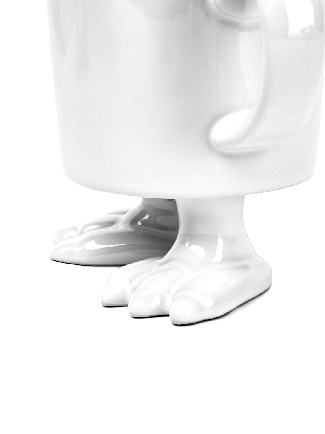 Пинкл (Pinkl) | Кружка на дино ножках белая | Efeet Collection Dylan Kendall Foot Dino Mug White